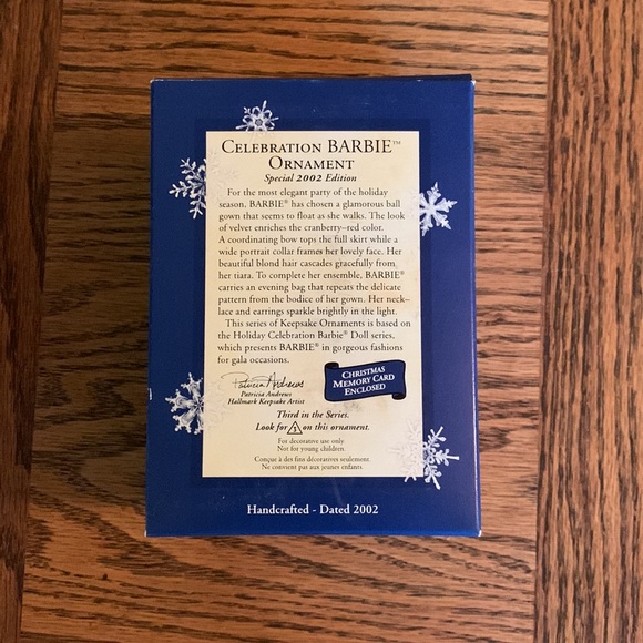 Celebration Barbie Ornament - Special 2002 Edition, Hallmark - Picture 7 of 8